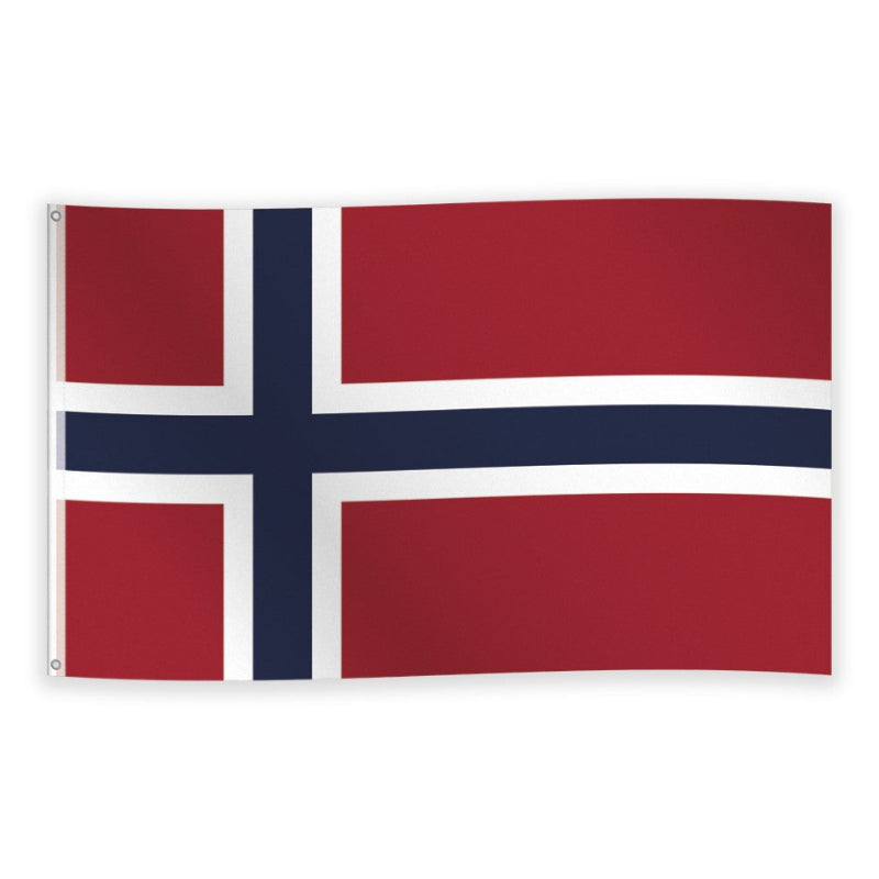 Norsk stof flag, 1,5 m x 90 cm.