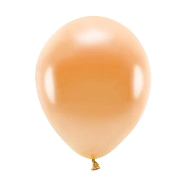 10" metallic orange balloner, 10 stk.