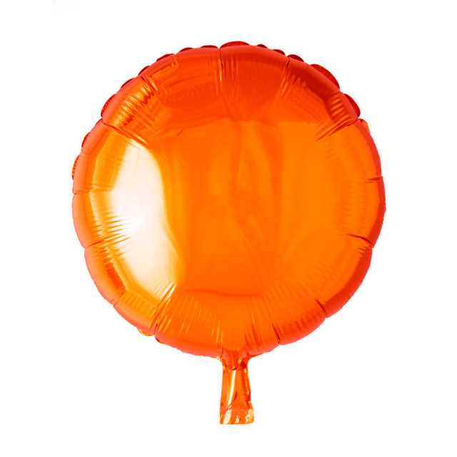 Orange folie Ballon 18" Rund