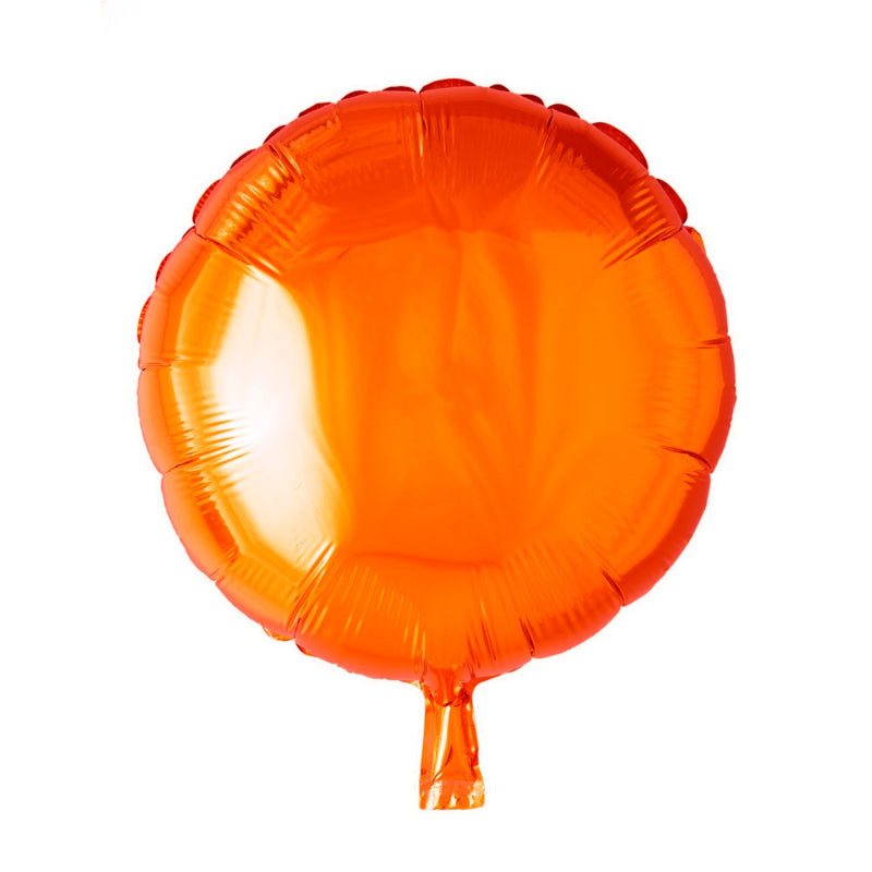Rund orange folieballon, 18"