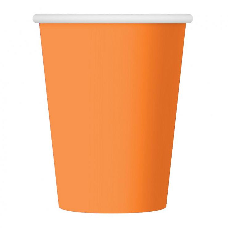 Orange papkop, 6 stk.