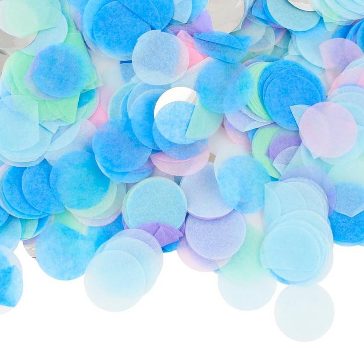 Pastel rund papirkonfetti, 15 g.