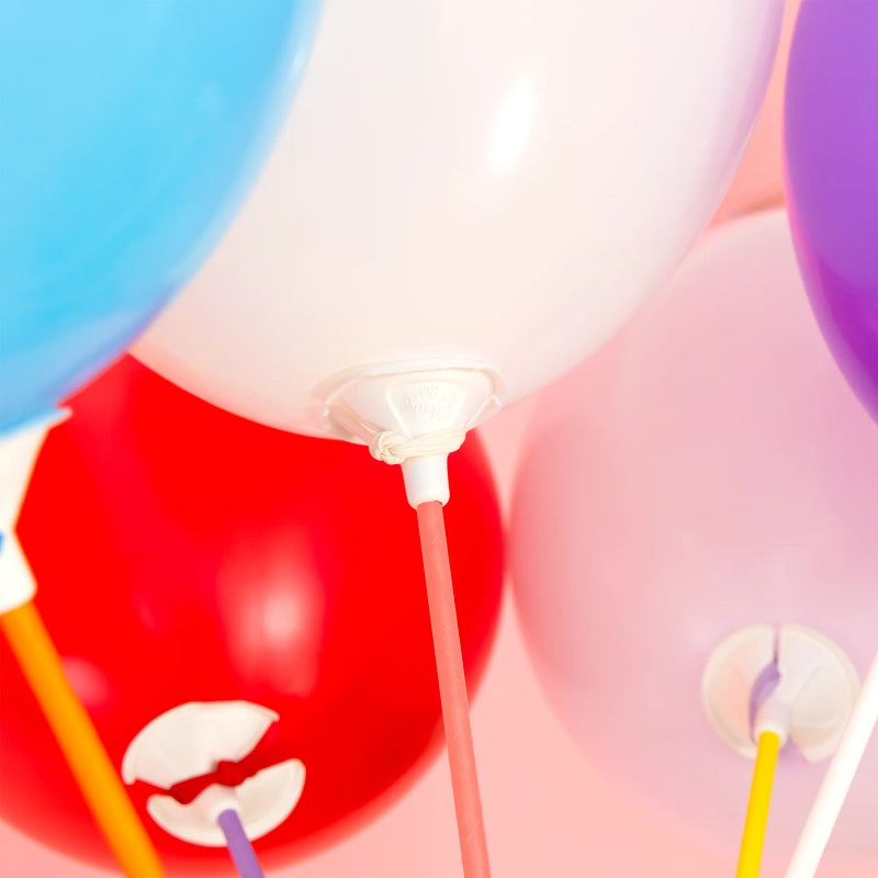 Pastel papir ballonpinde, 35 cm, 10 stk.