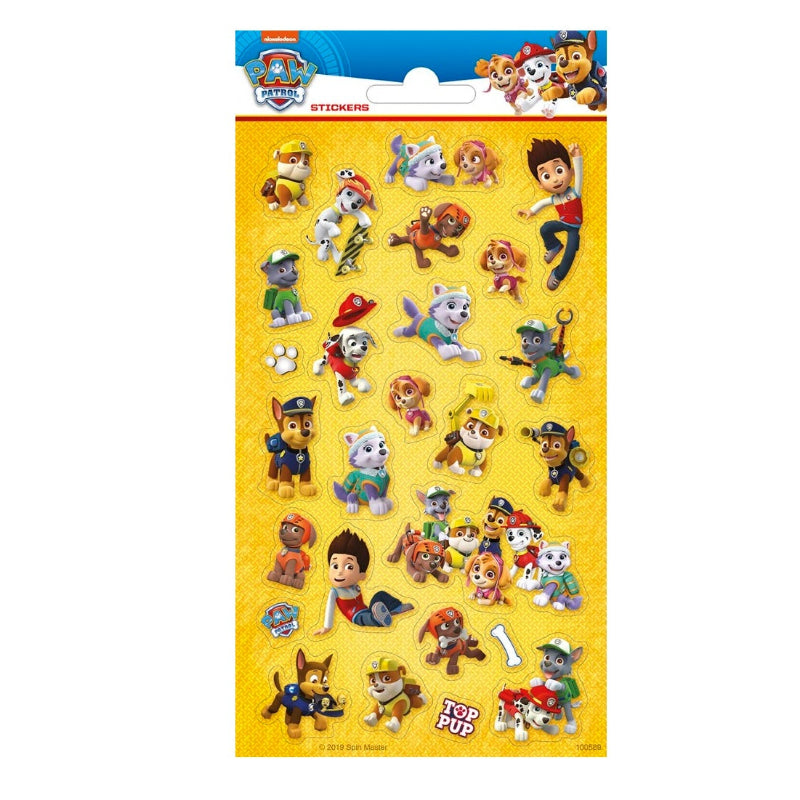Klistermærker med Paw Patrol, 1 ark.