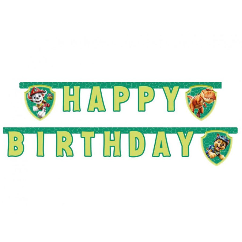 Paw Patrol dino "Happy Birthday" guirlande, 2 m.