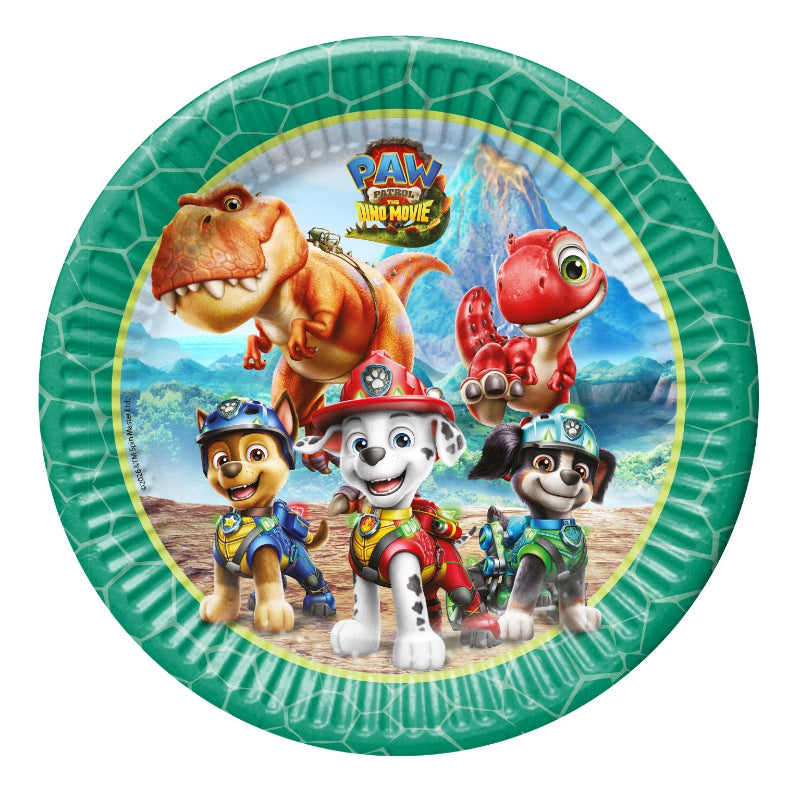 Paw Patrol dino paptallerkener 23 cm, 8 stk.