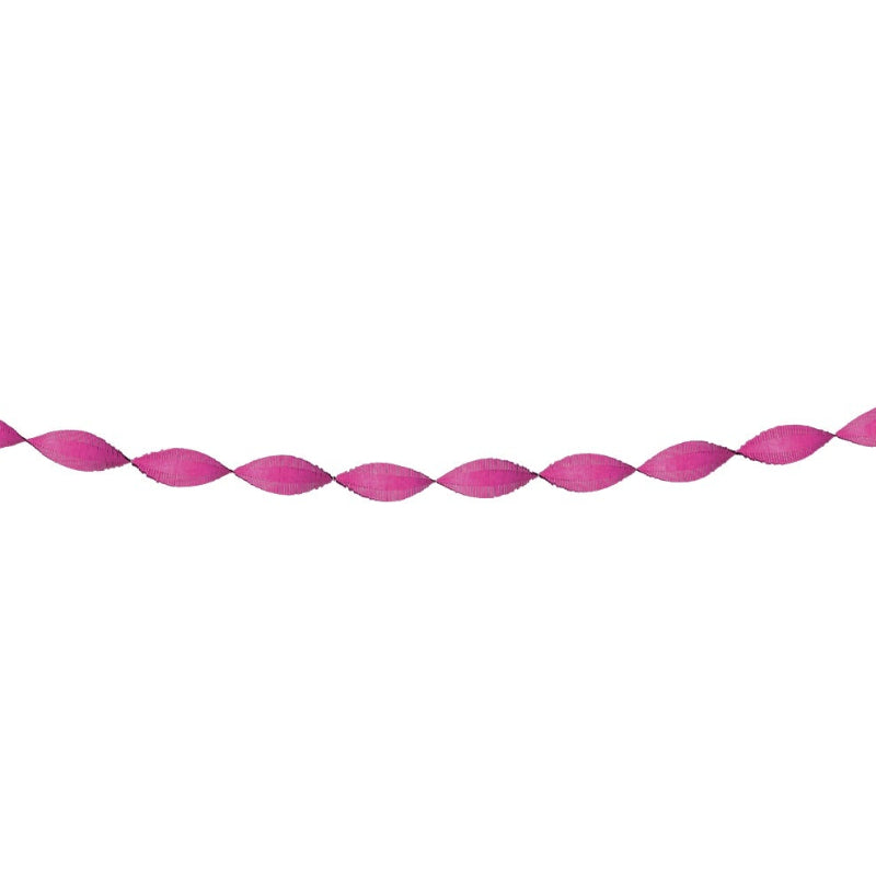 Pink frynse crepebånd, 24 m.