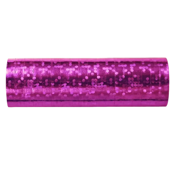 Holografisk pink serpentin, 1 stk.