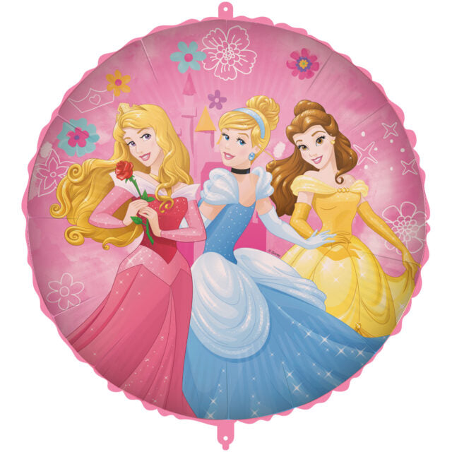 Rund Disney prinsesse folieballon, 46 cm.