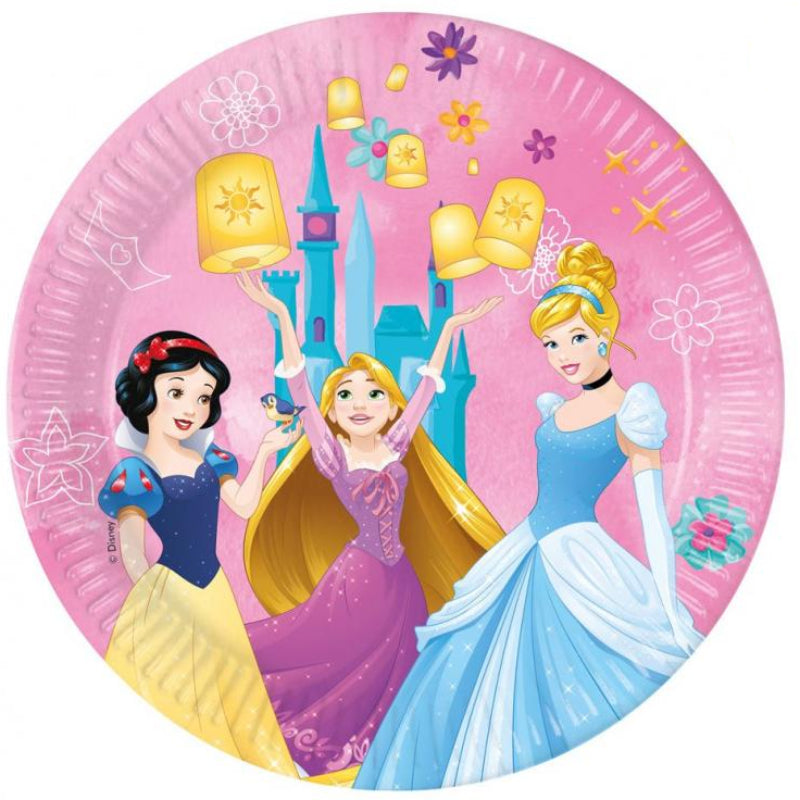 Disney prinsesse tallerken, 23 cm, 8 stk.