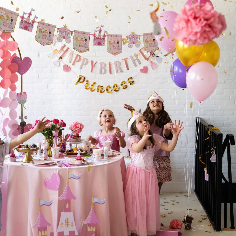 Prinsesse fødselsdagsguirlande, 1,5 m.