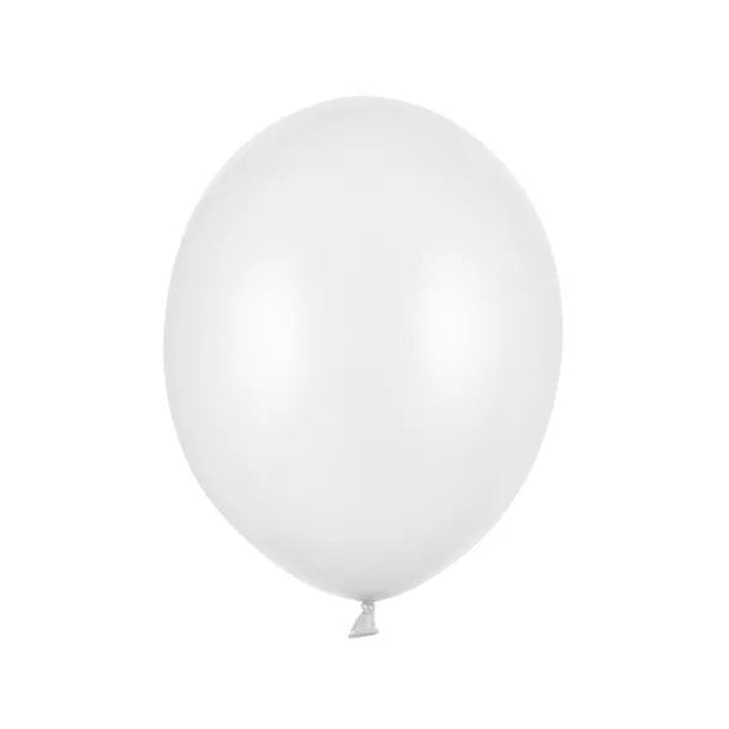 10" pure white balloner, 100 stk.