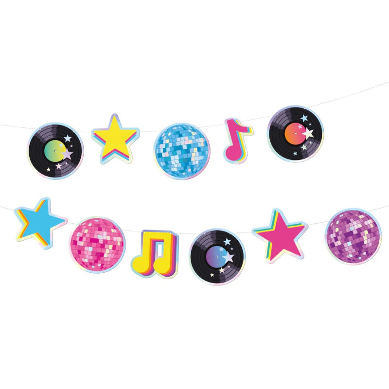 Retro disco guirlande, 150 cm.