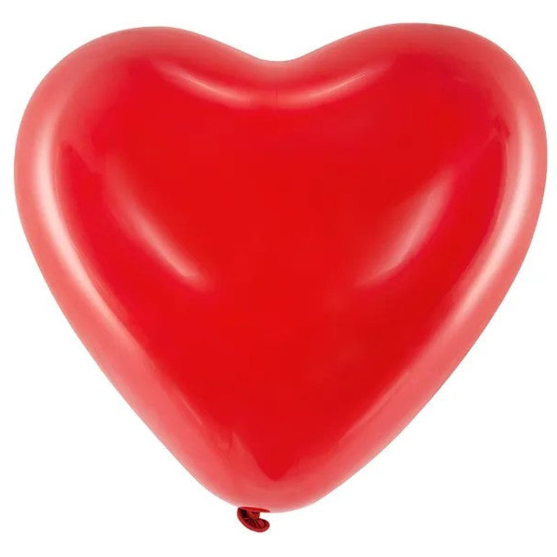 Hjerte latexballon, 16", 6 stk.
