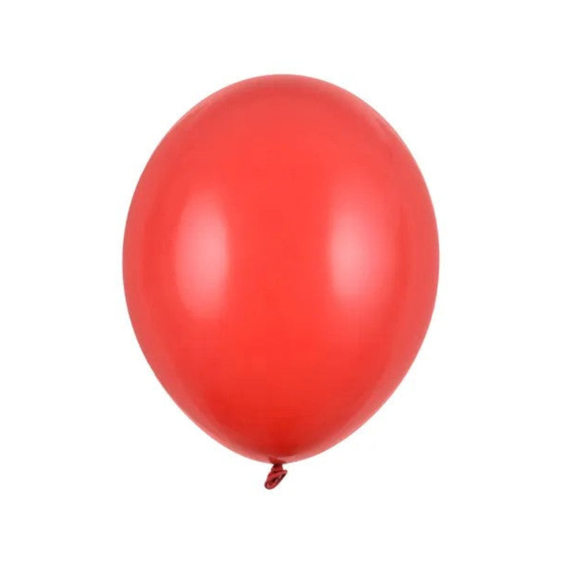 12" pastel rød latexballon, 10 stk.