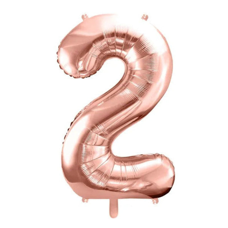 Rose gold folieballon 2-tal, 86 cm.