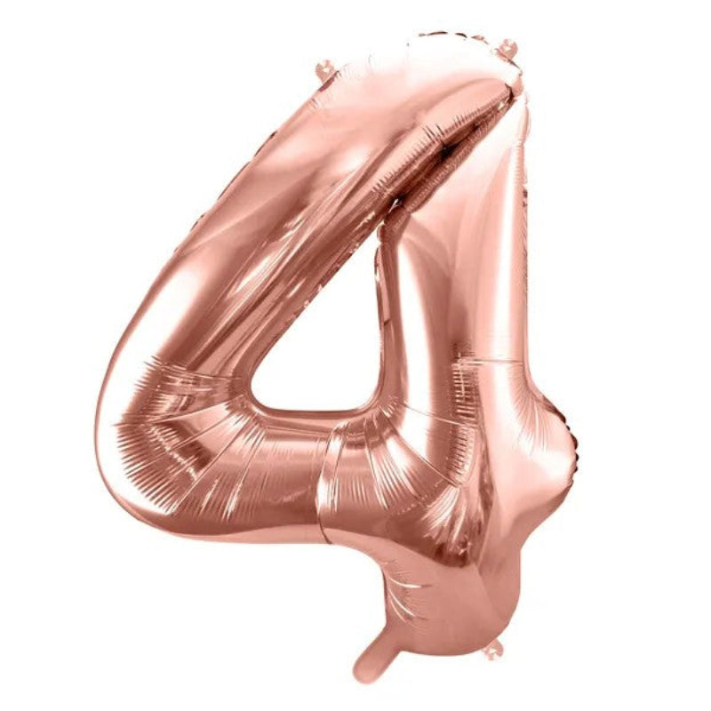 Rose gold folieballon 4-tal, 86 cm.