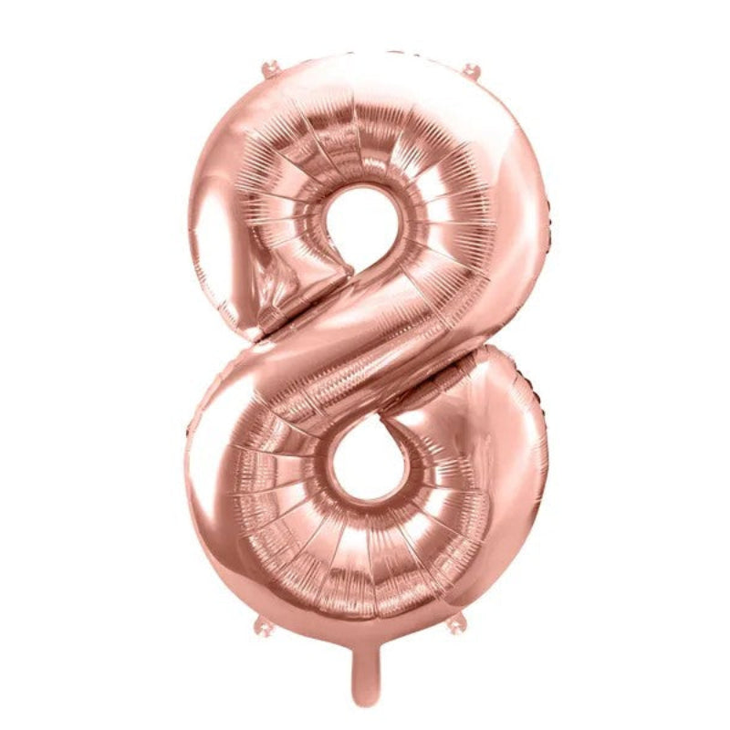 Rose gold folieballon 8-tal, 86 cm.