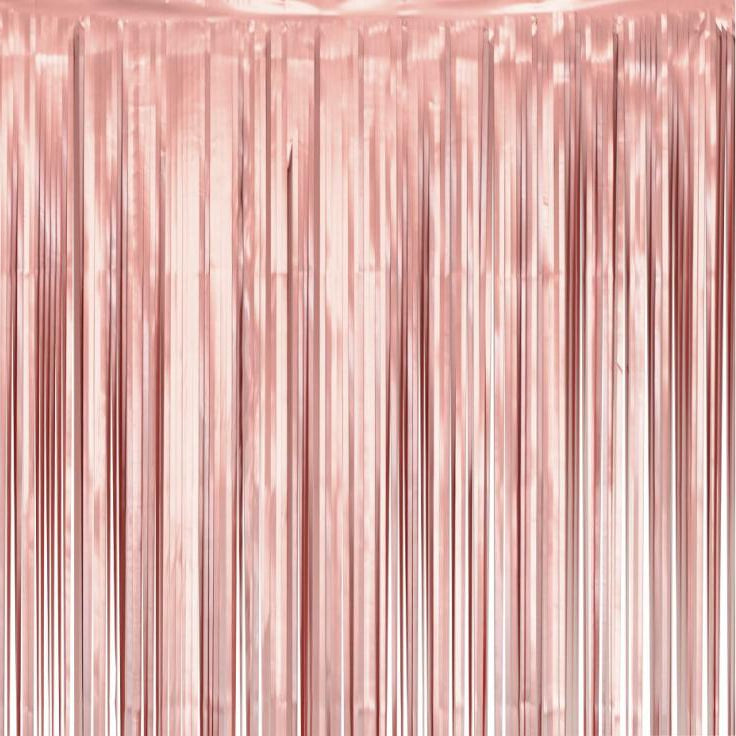 Mat rose gold dørgardin, 100x200 cm