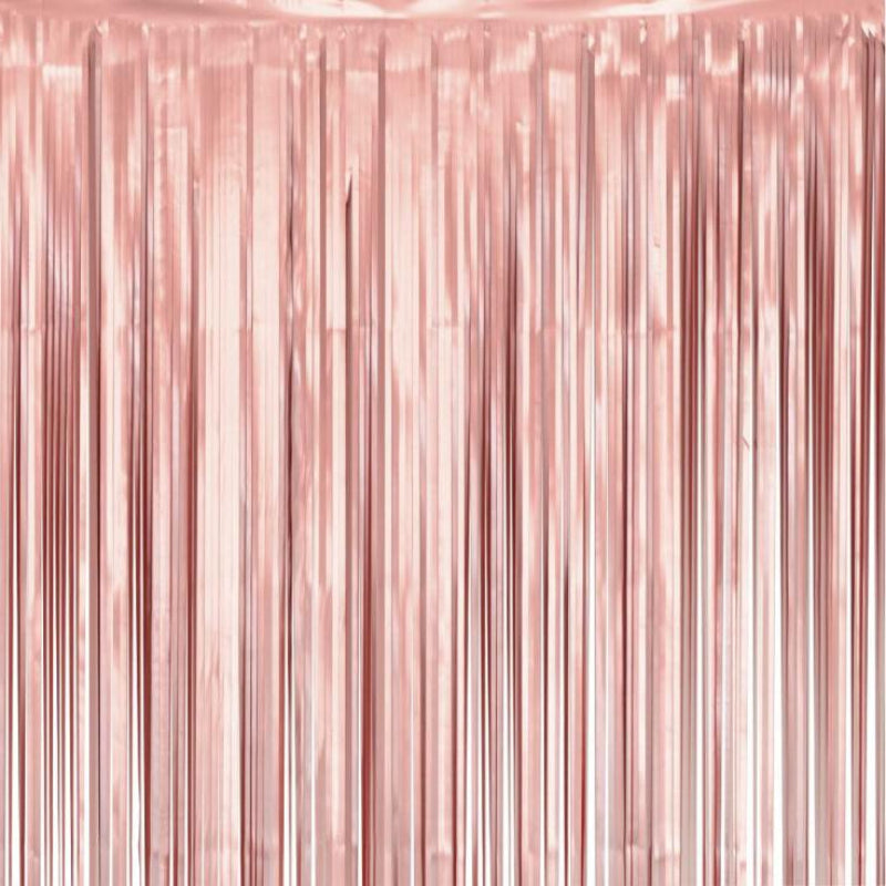 Mat rose gold foliegardin, 100x200 cm.
