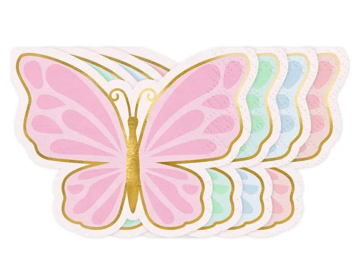 Sommerfugl servietter, 12 stk.