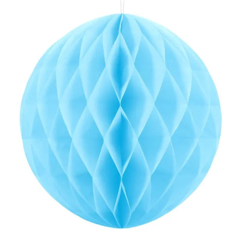 Sky blå honeycomb, 30 cm.