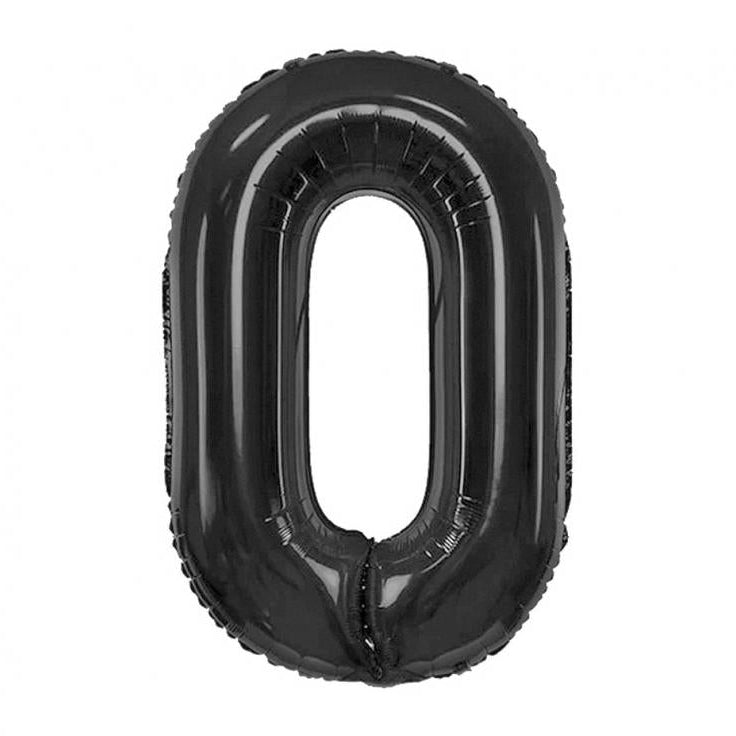 Sort 0-tal, folieballon, 85 cm.