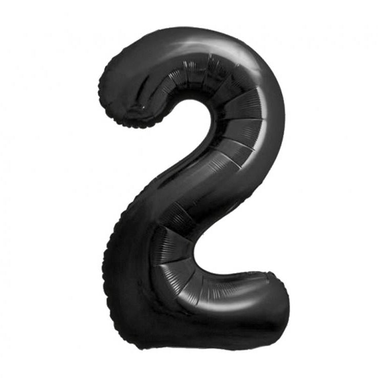 Sort 2-tal, folieballon, 85 cm.