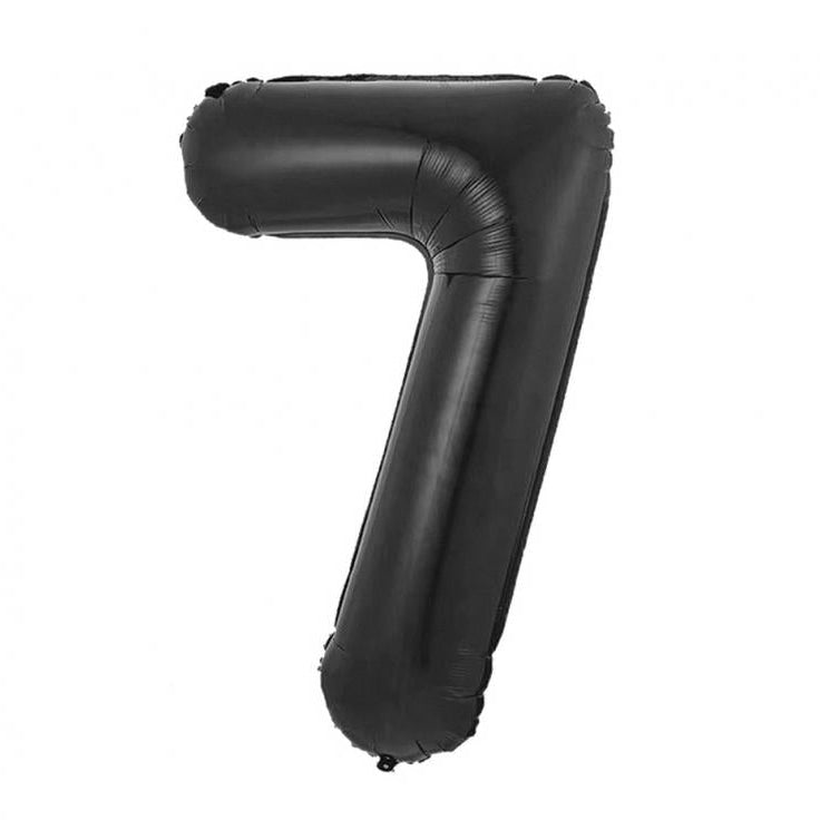 Sort 7-tal, folieballon, 85 cm.
