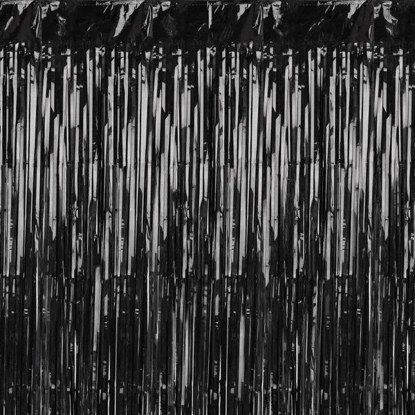 Sort dørgardin, 100x200 cm.