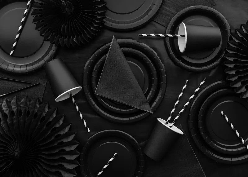 Sorte servietter, 20 stk.