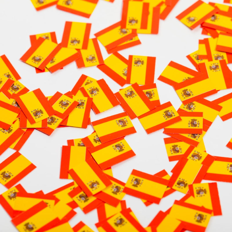 Spansk flag konfetti, 150 stk.