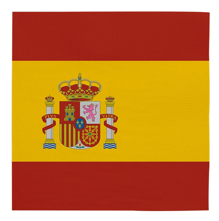 Spansk flag servietter, 20 stk.