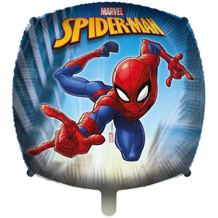 Firkantet Spiderman folieballon, 46 cm.