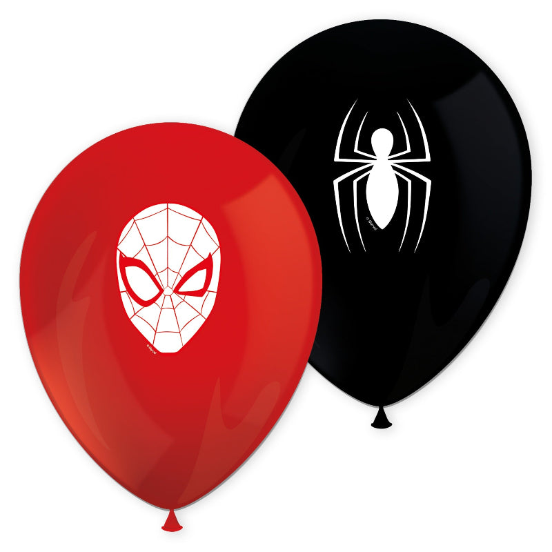 Spiderman balloner, 11", 8 stk.