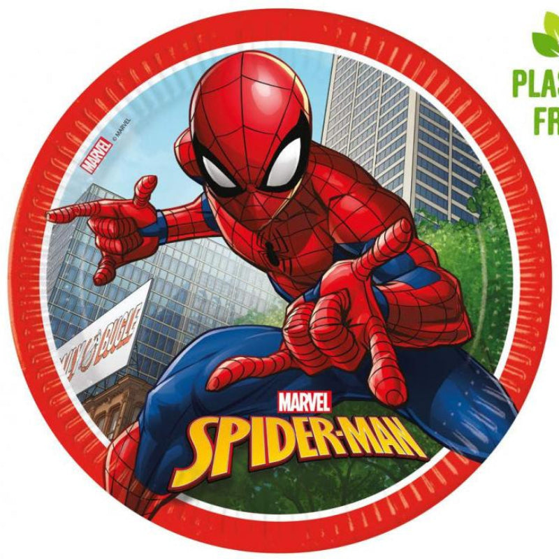 Spiderman paptallerken, 23 cm, 8 stk.