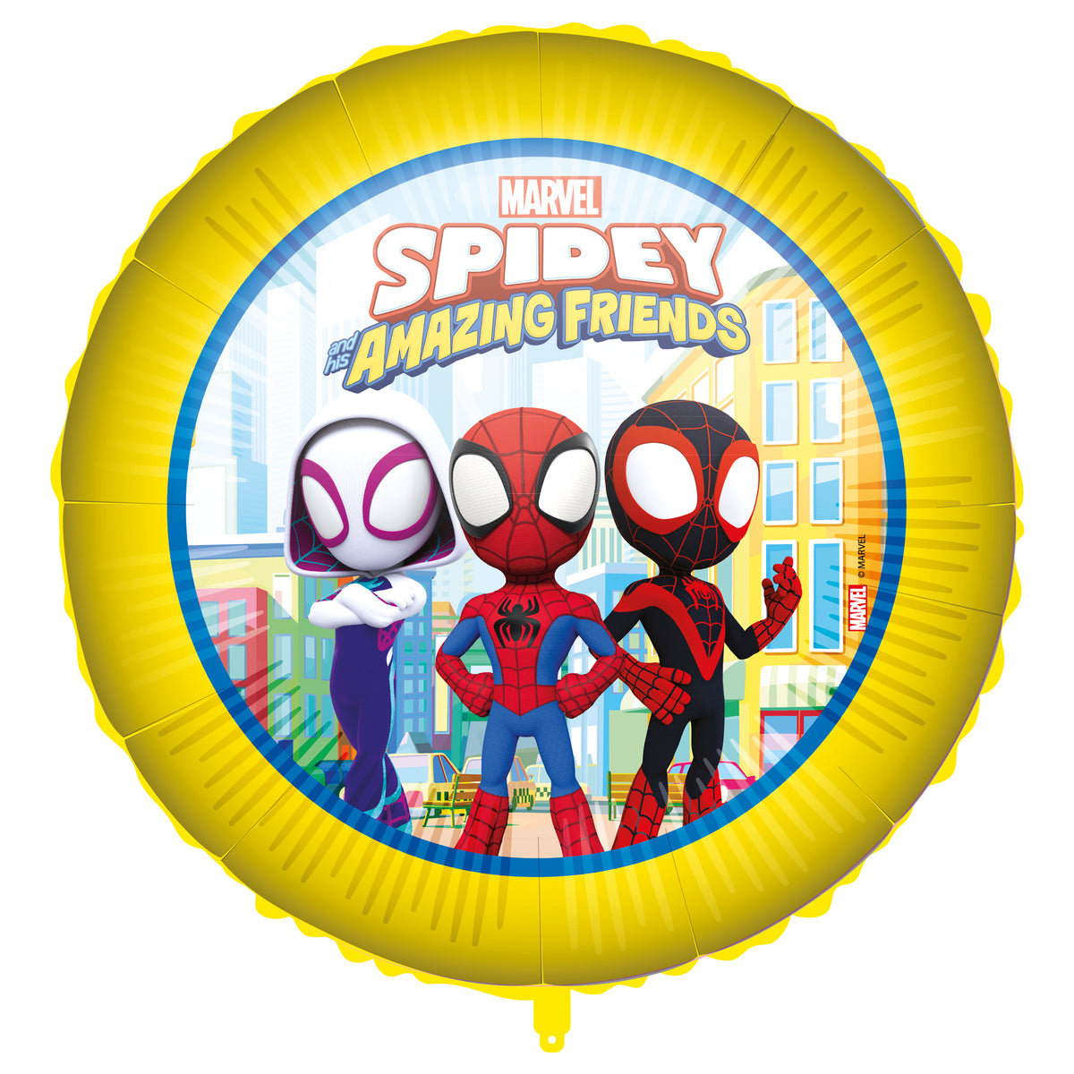 Rund Spidey folieballon, 46 cm.