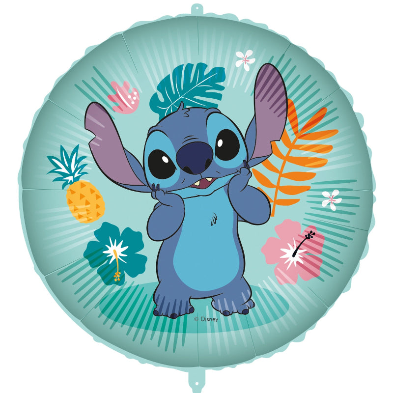 Rund Stitch folieballon, 45 cm.