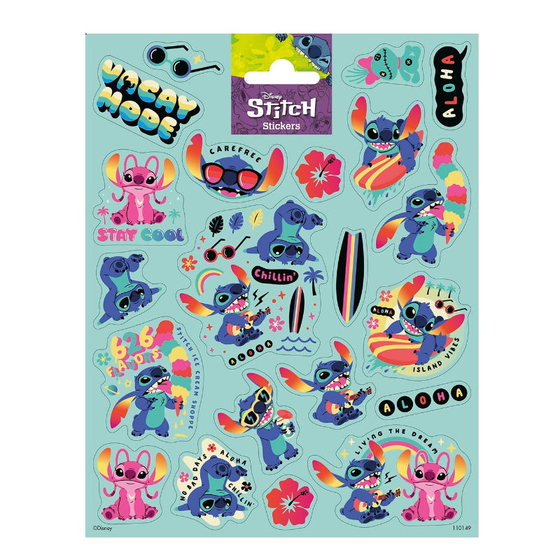 Klistermærker Stitch, 1 ark.