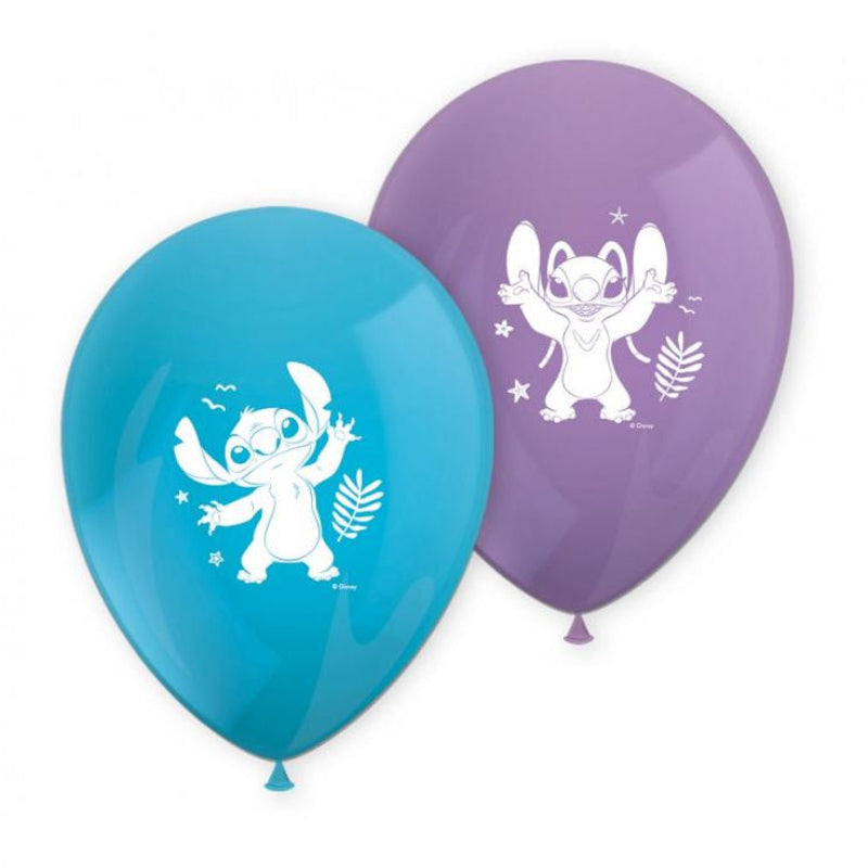 Stitch & Angel latexballon, 11", 8 stk.