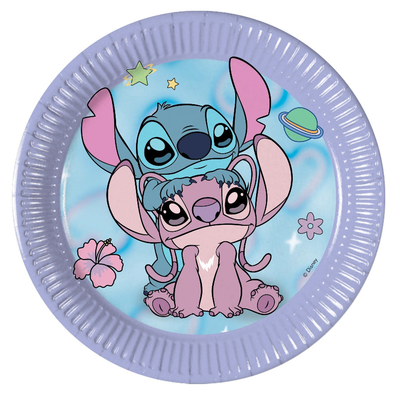 Angel & Stitch paptallerken, 20 cm, 8 stk.