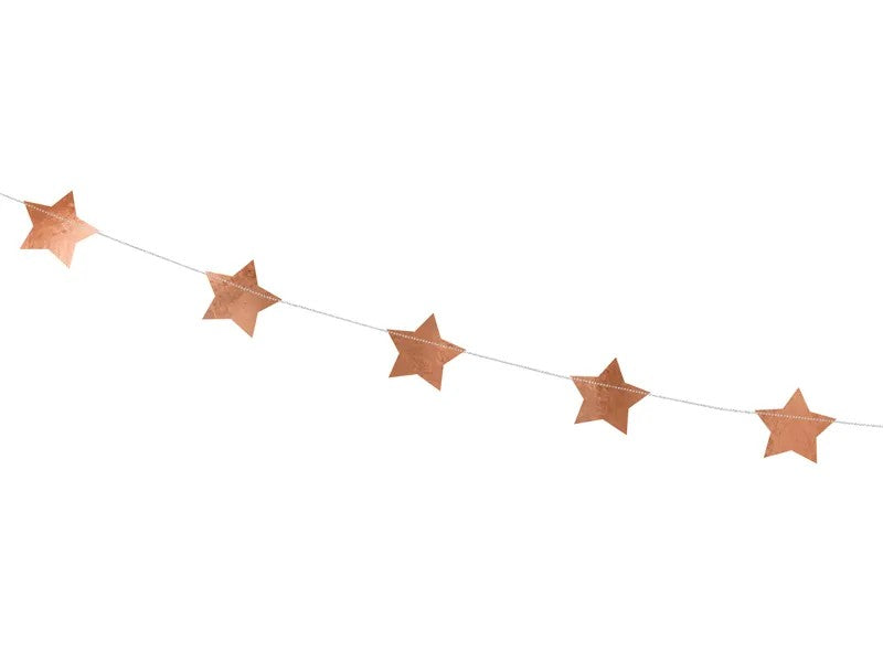 Rose gold stjerne guirlande 3,6m