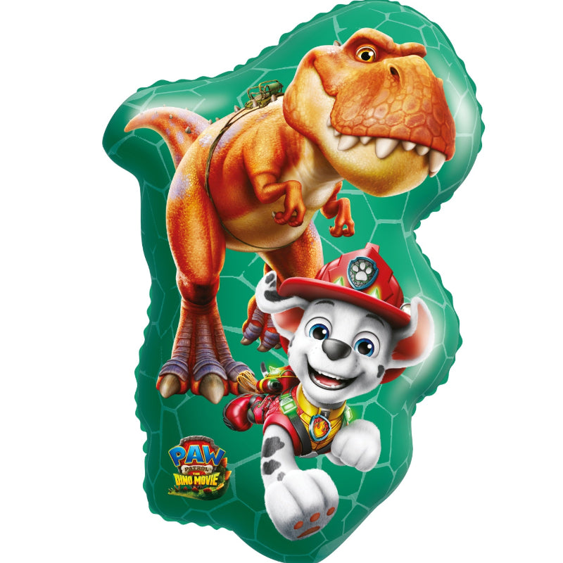 Stor Paw Patrol dino folieballon, 46x80 cm.