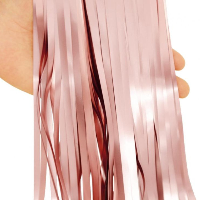 Mat rose gold foliegardin, 100x200 cm.