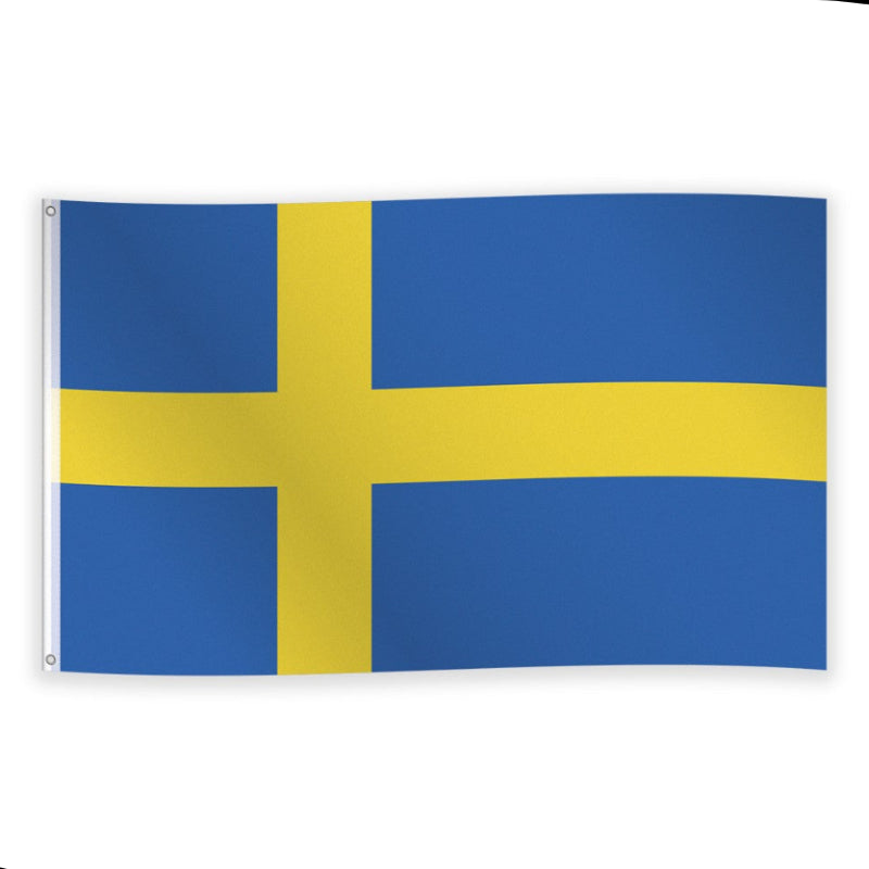 Svensk stof flag, 1,5 m x 90 cm.