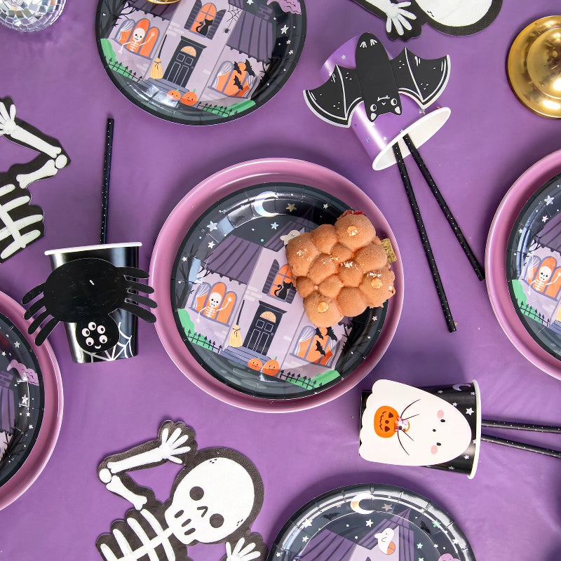 Halloween paptallerken, 6 stk.