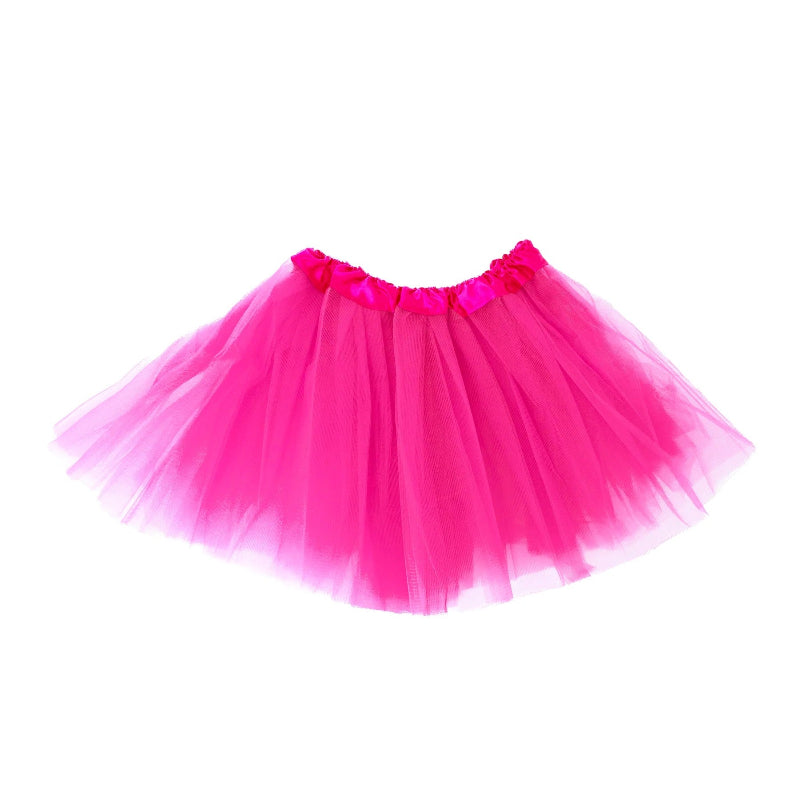 Pink tyl skørt, 30 cm.