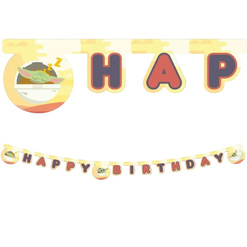 Yoda "Happy birthday" guirlande, 2 m.