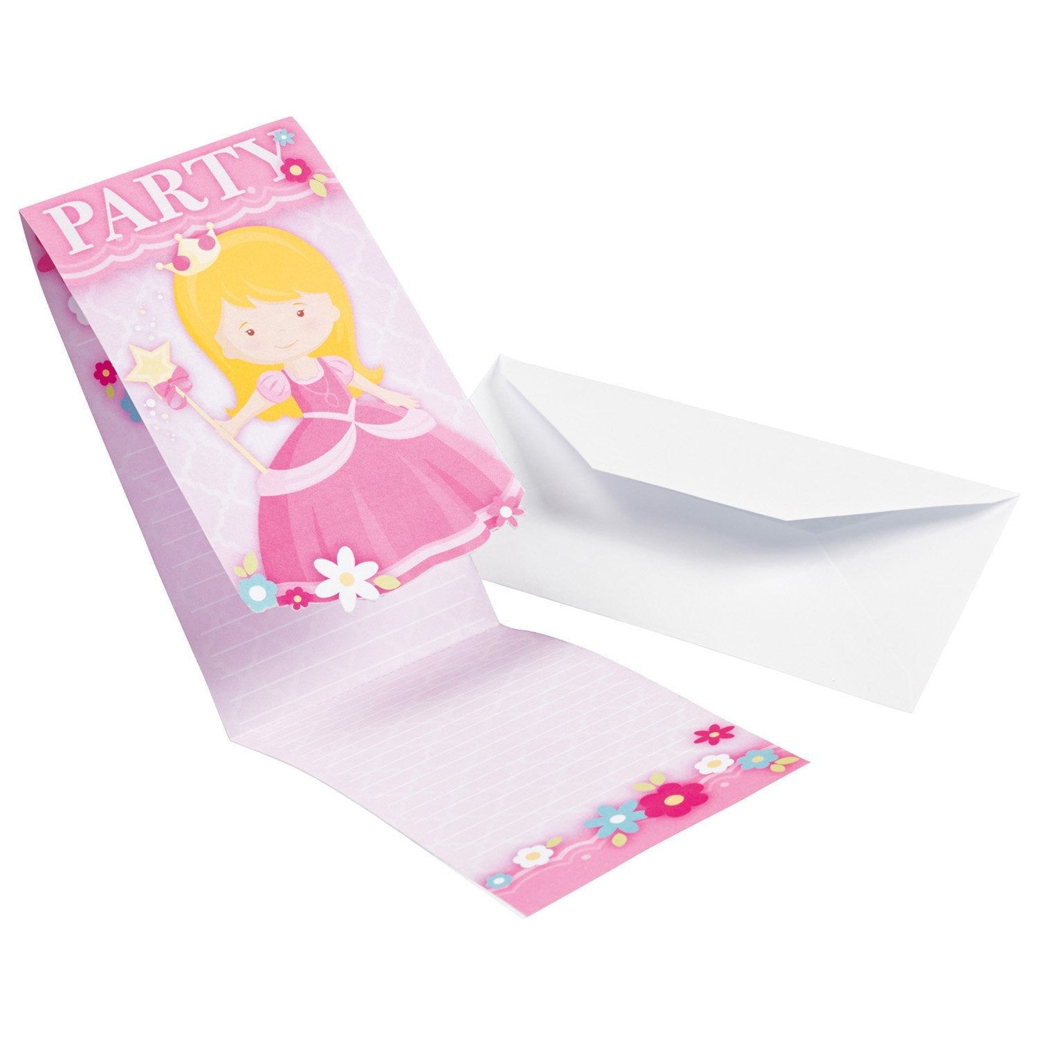 My Princess Prinsesse invitationer og konvolutter, 8 stk