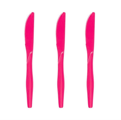 Fuchsia knive plast - 8 stk